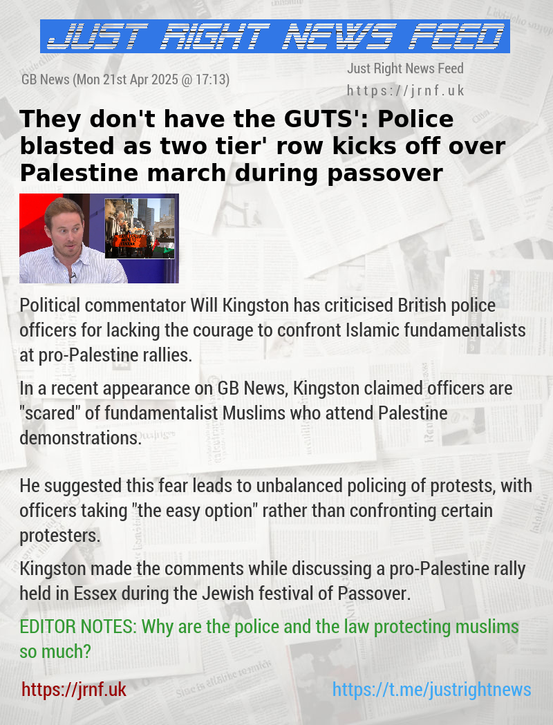 ‘They don’t have the GUTS’: Police blasted as ‘two—tier’ row kicks off over Palestine march during passover