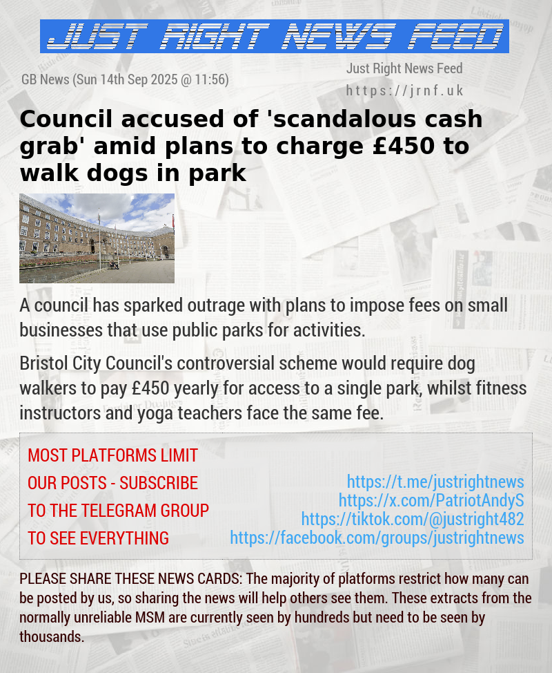 Council accused of ’scandalous cash grab’ amid plans to charge £450 to walk dogs in park