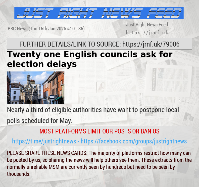 Twenty one English councils ask for election delays