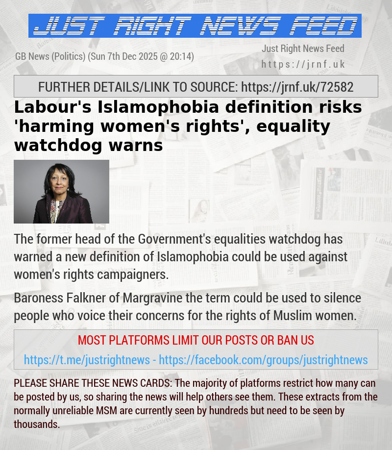 Labour’s Islamophobia definition risks ’harming women’s rights’, equality watchdog warns