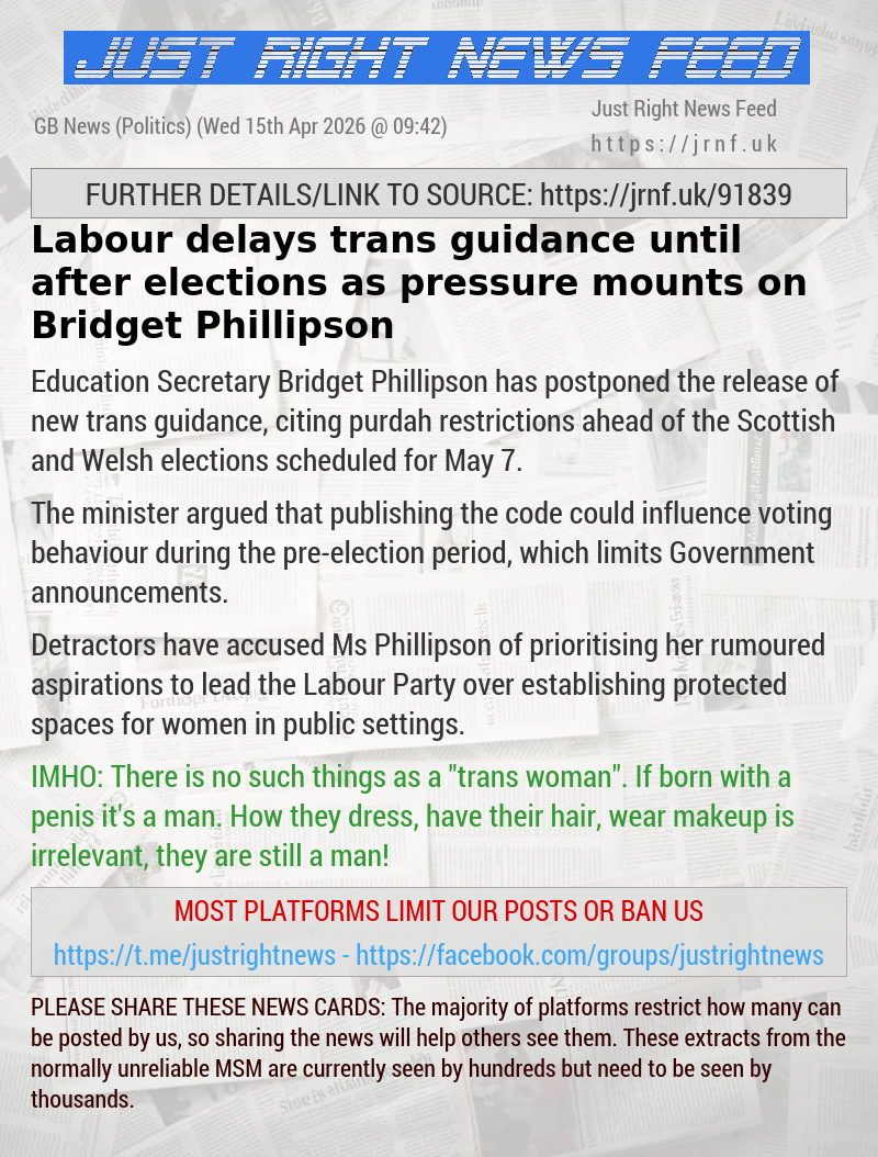 Labour delays trans guidance until after elections as pressure mounts on Bridget Phillipson