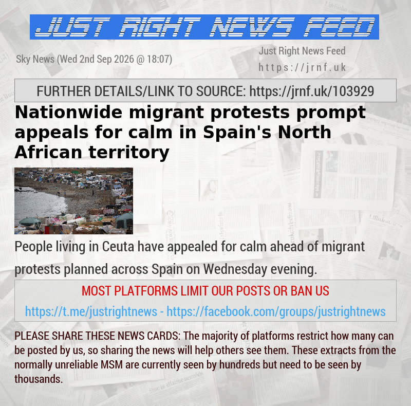 Nationwide migrant protests prompt appeals for calm in Spain’s North African territory