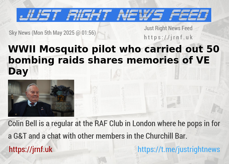 WWII Mosquito pilot who carried out 50 bombing raids shares memories of VE Day