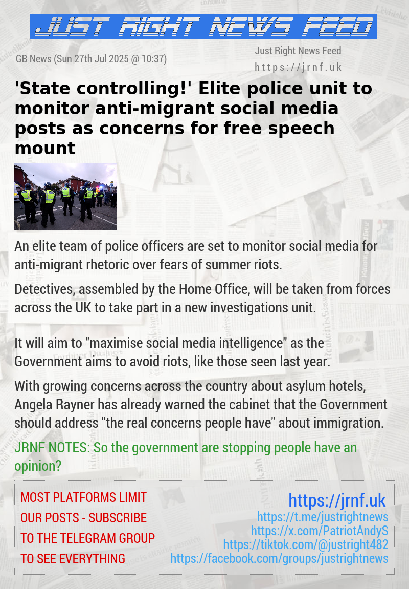 ’State controlling!’ Elite police unit to monitor anti—migrant social media posts as concerns for free speech mount