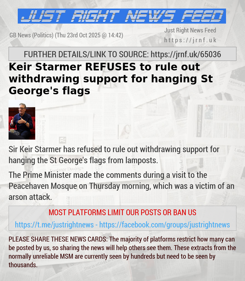 Keir Starmer REFUSES to rule out withdrawing support for hanging St George’s flags
