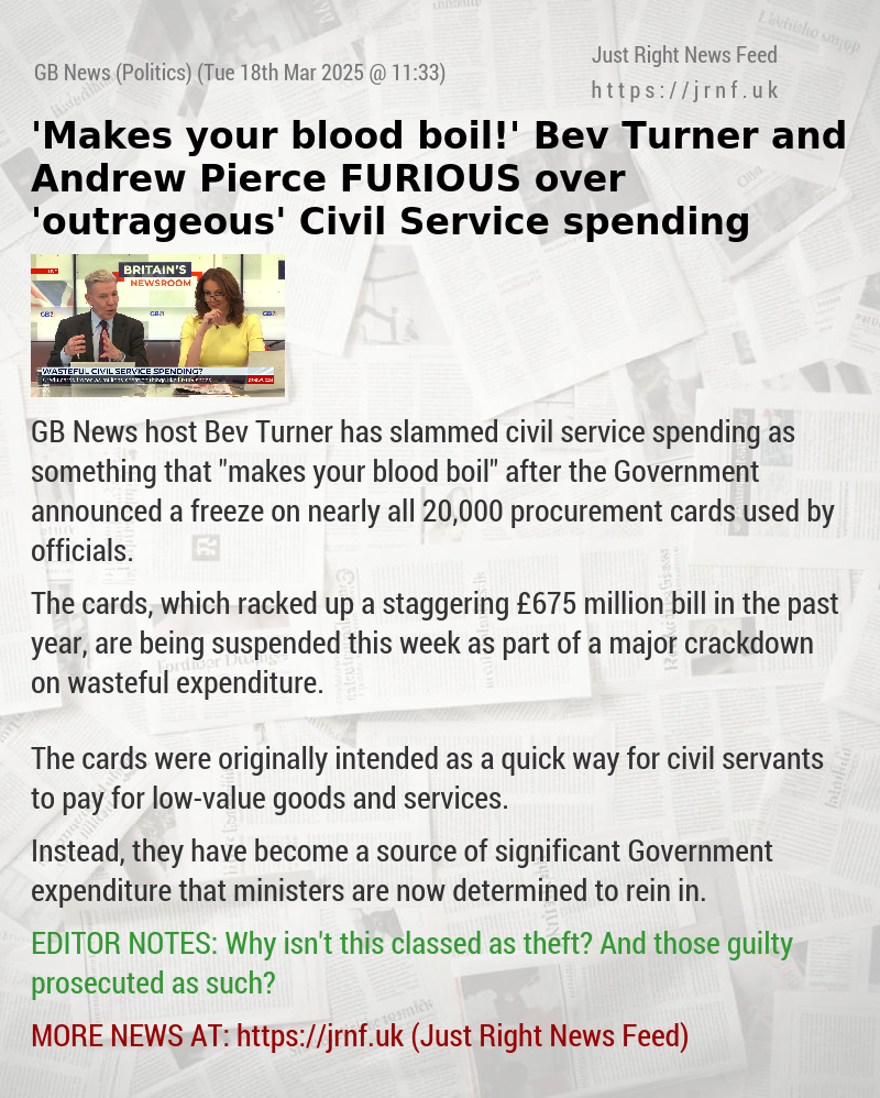 ’Makes your blood boil!’ Bev Turner and Andrew Pierce FURIOUS over ’outrageous’ Civil Service spending