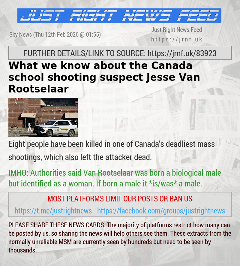 What we know about the Canada school shooting suspect Jesse Van Rootselaar