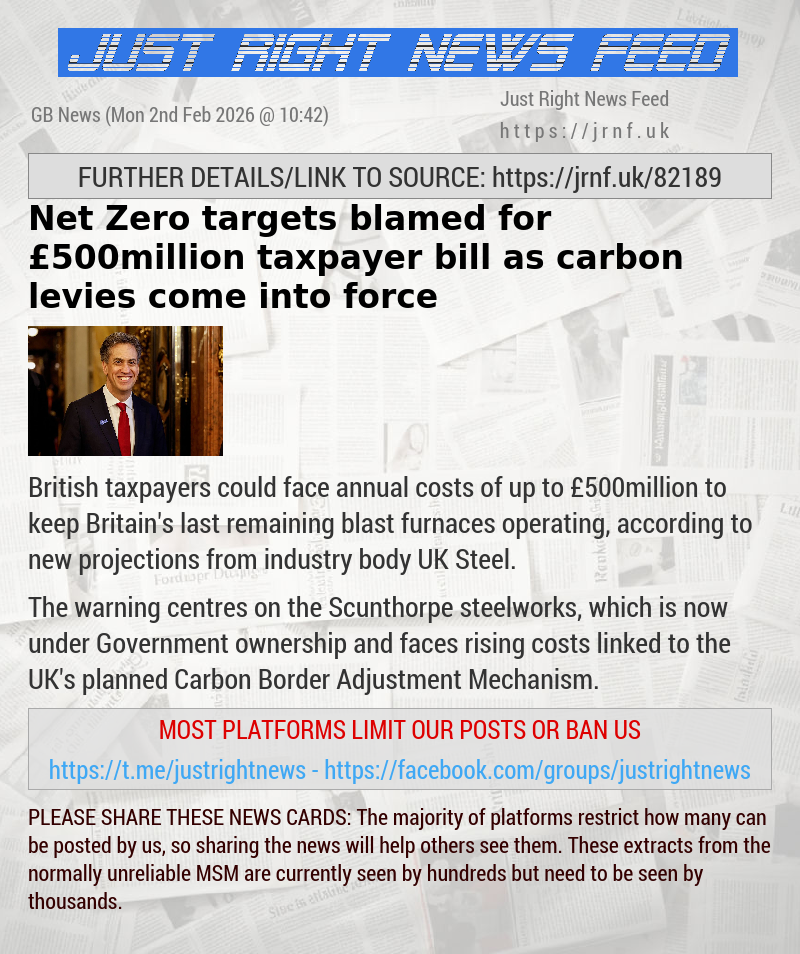 Net Zero targets blamed for &pound;500million taxpayer bill as carbon levies come into force