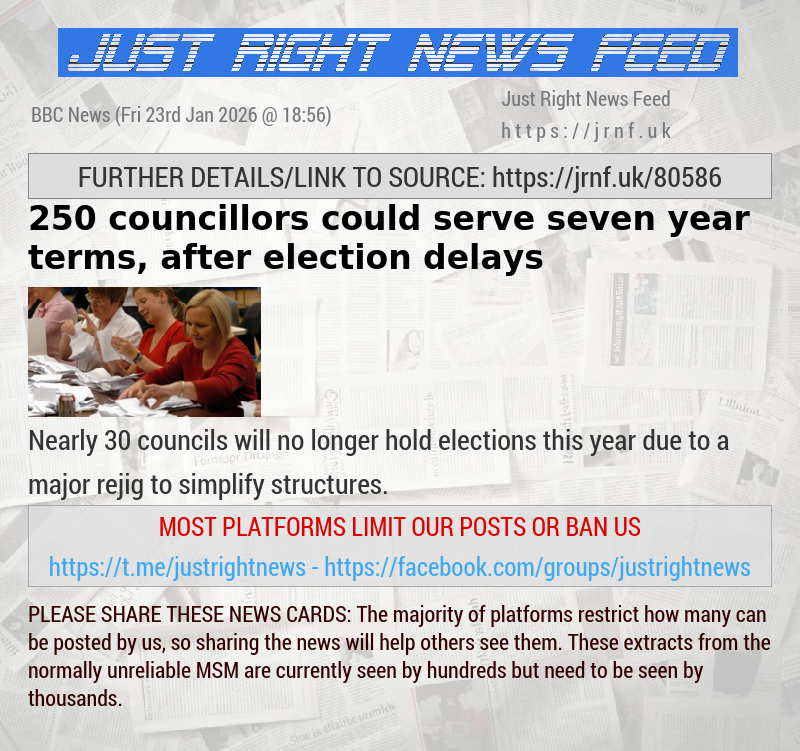 250 councillors could serve seven year terms, after election delays