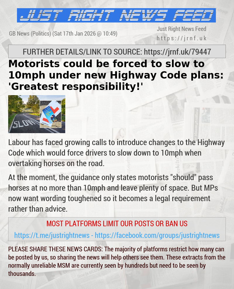 Motorists could be forced to slow to 10mph under new Highway Code plans: ’Greatest responsibility!’