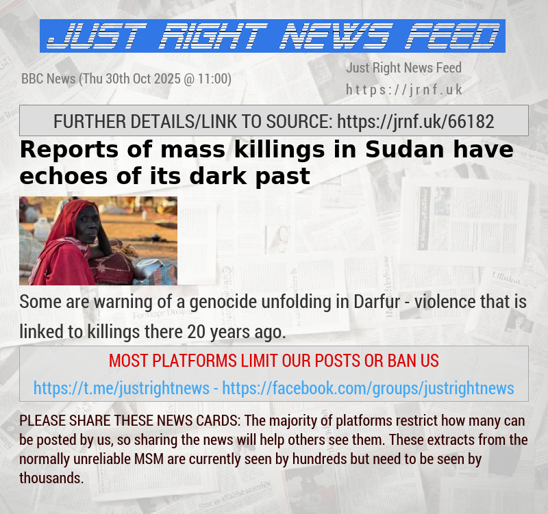 Reports of mass killings in Sudan have echoes of its dark past