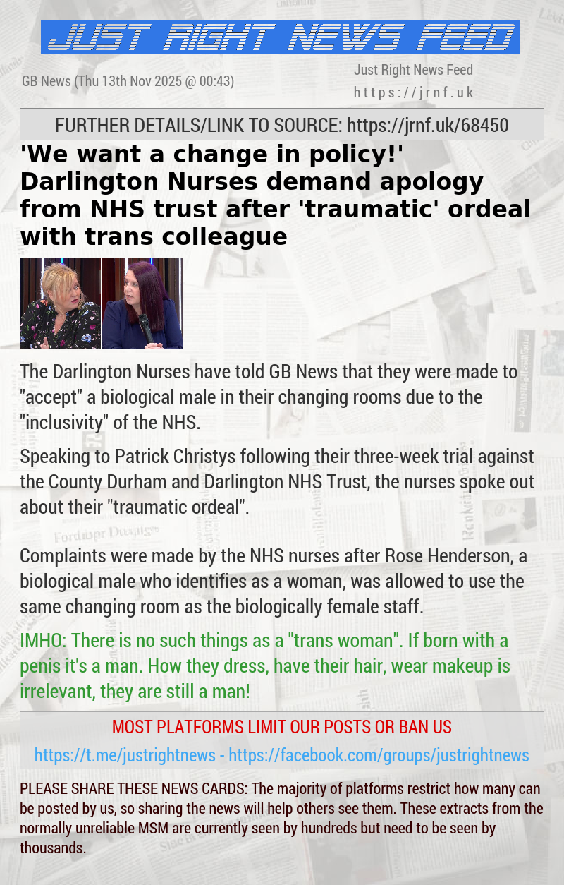 ’We want a change in policy!’ Darlington Nurses demand apology from NHS trust after ’traumatic’ ordeal with trans colleague