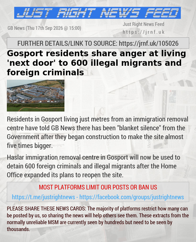 Gosport residents share anger at living ’next door’ to 600 illegal migrants and foreign criminals