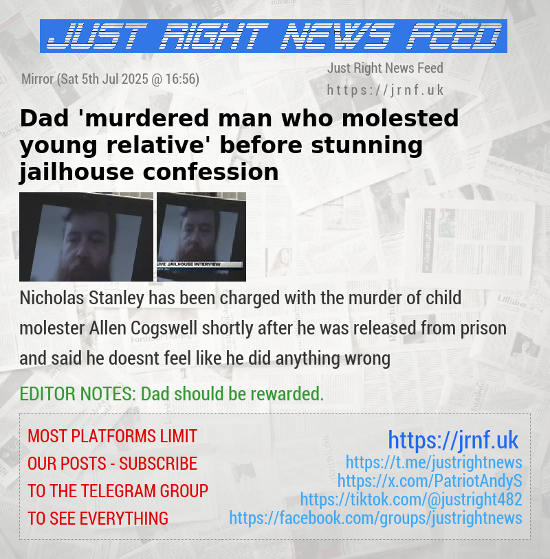 Dad ’murdered man who molested young relative’ before stunning jailhouse confession