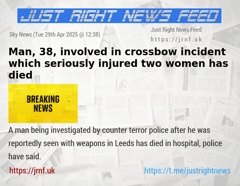Man, 38, involved in crossbow incident which seriously injured two women has died