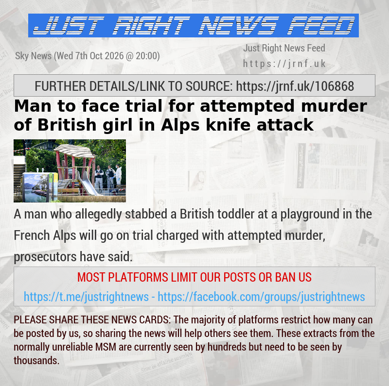 Man to face trial for attempted murder of British girl in Alps knife attack