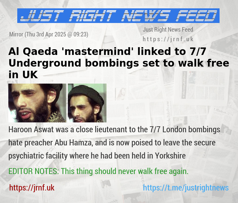 Al—Qaeda ’mastermind’ linked to 7/7 Underground bombings set to walk free in UK