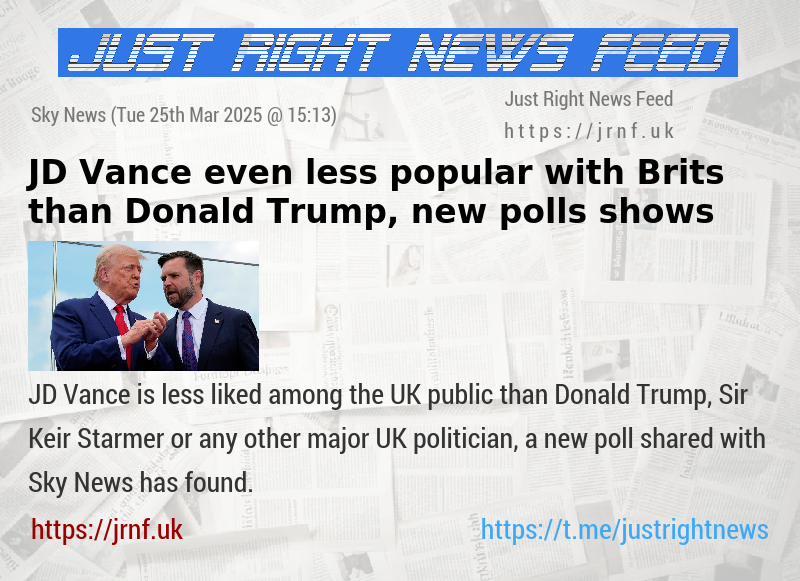 JD Vance even less popular with Brits than Donald Trump, new polls shows