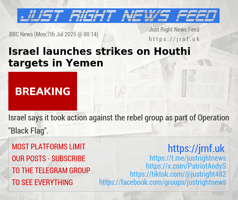 Israel launches strikes on Houthi targets in Yemen