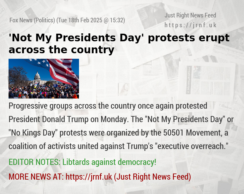 ’Not My Presidents Day’ protests erupt across the country