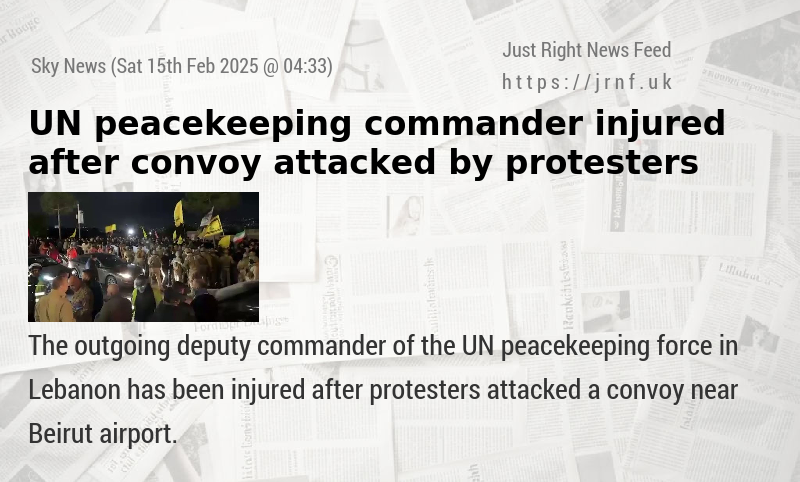 UN peacekeeping commander injured after convoy attacked by protesters