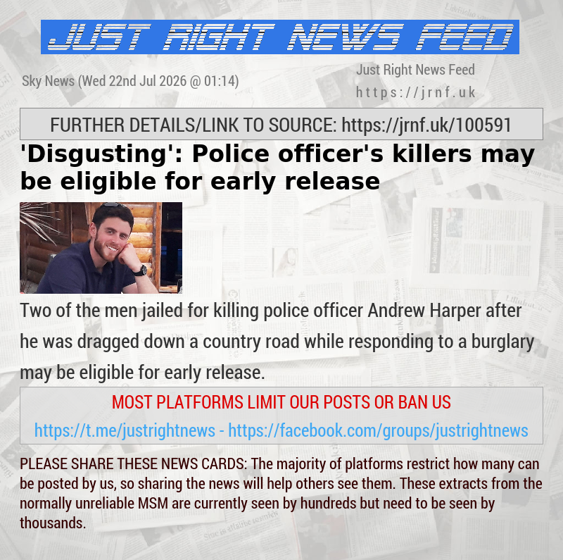 ’Disgusting’: Police officer’s killers may be eligible for early release