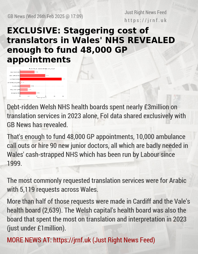 EXCLUSIVE: Staggering cost of translators in Wales’ NHS REVEALED — enough to fund 48,000 GP appointments