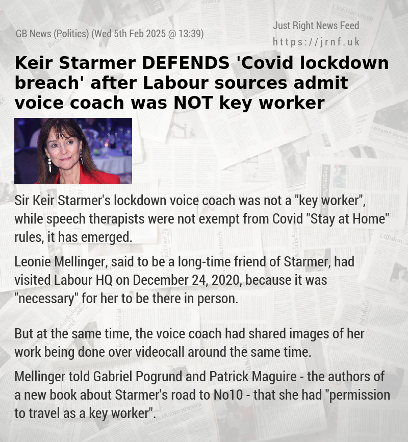 Keir Starmer DEFENDS ’Covid lockdown breach’ after Labour sources admit voice coach was NOT key worker