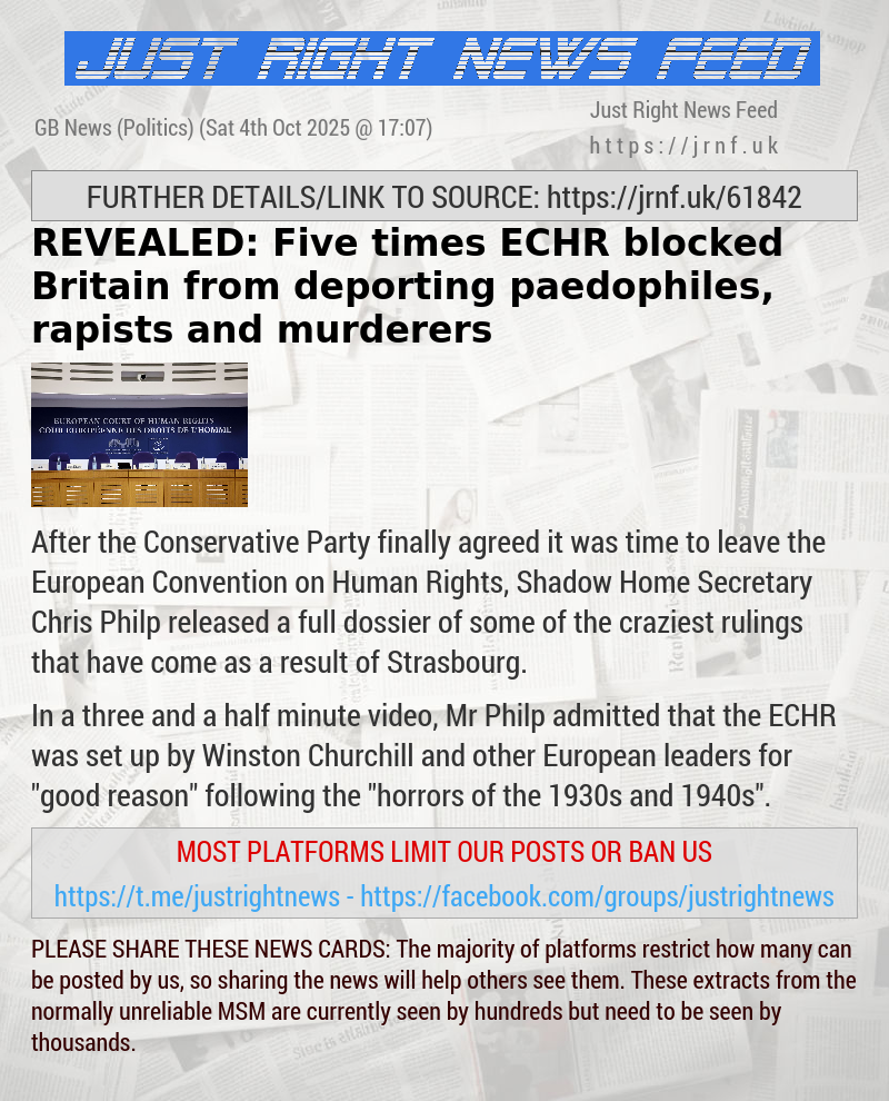 REVEALED: Five times ECHR blocked Britain from deporting paedophiles, rapists and murderers