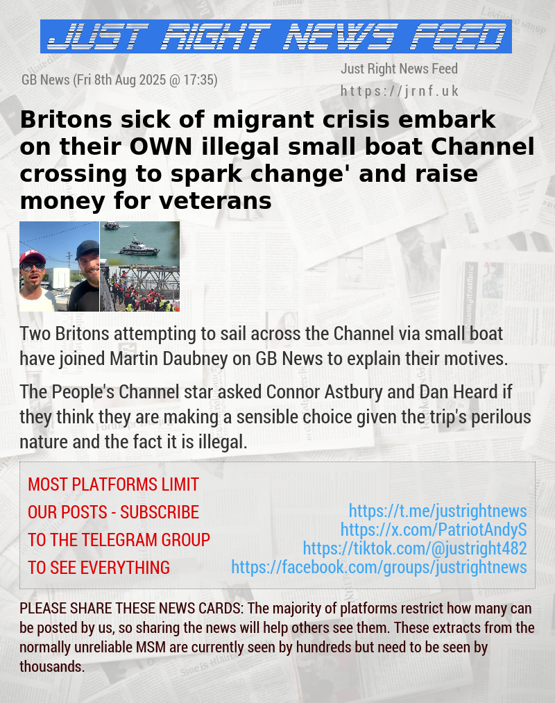Britons sick of migrant crisis embark on their OWN illegal small boat Channel crossing to ‘spark change’ and raise money for veterans