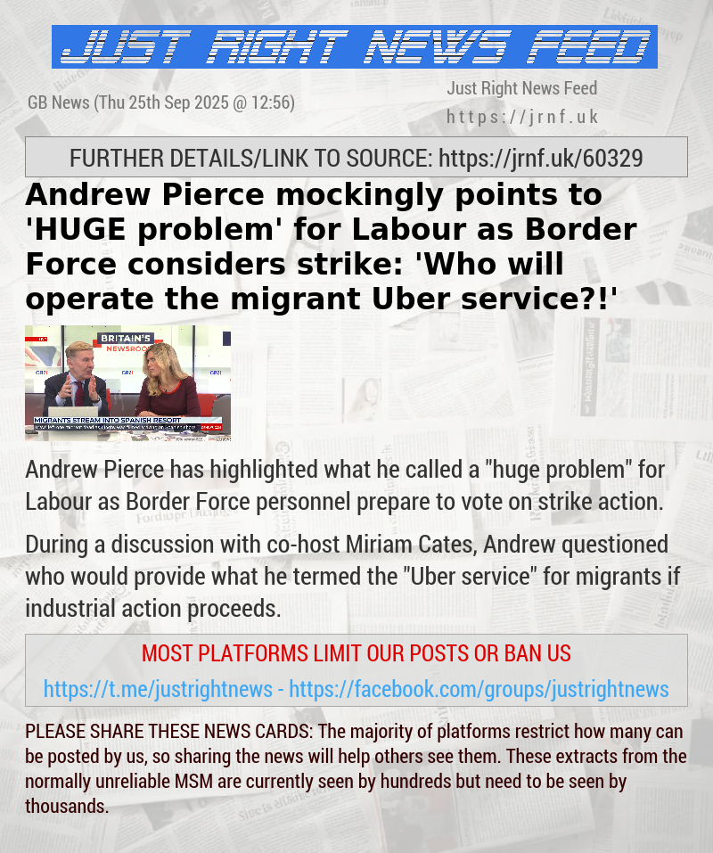 Andrew Pierce mockingly points to ’HUGE problem’ for Labour as Border Force considers strike: ’Who will operate the migrant Uber service?!’