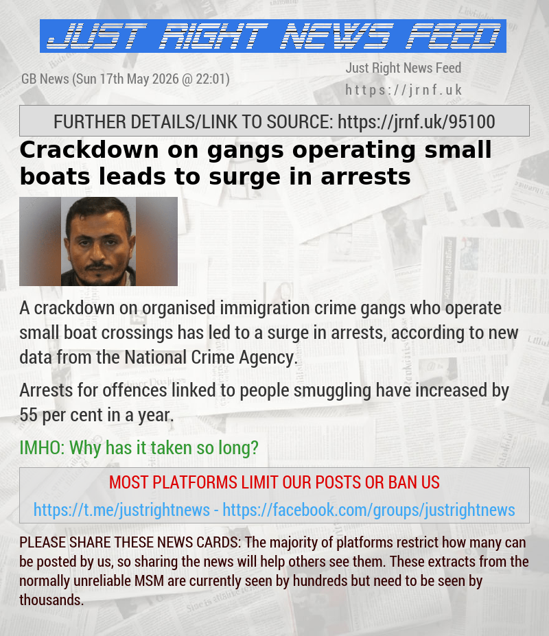 Crackdown on gangs operating small boats leads to surge in arrests