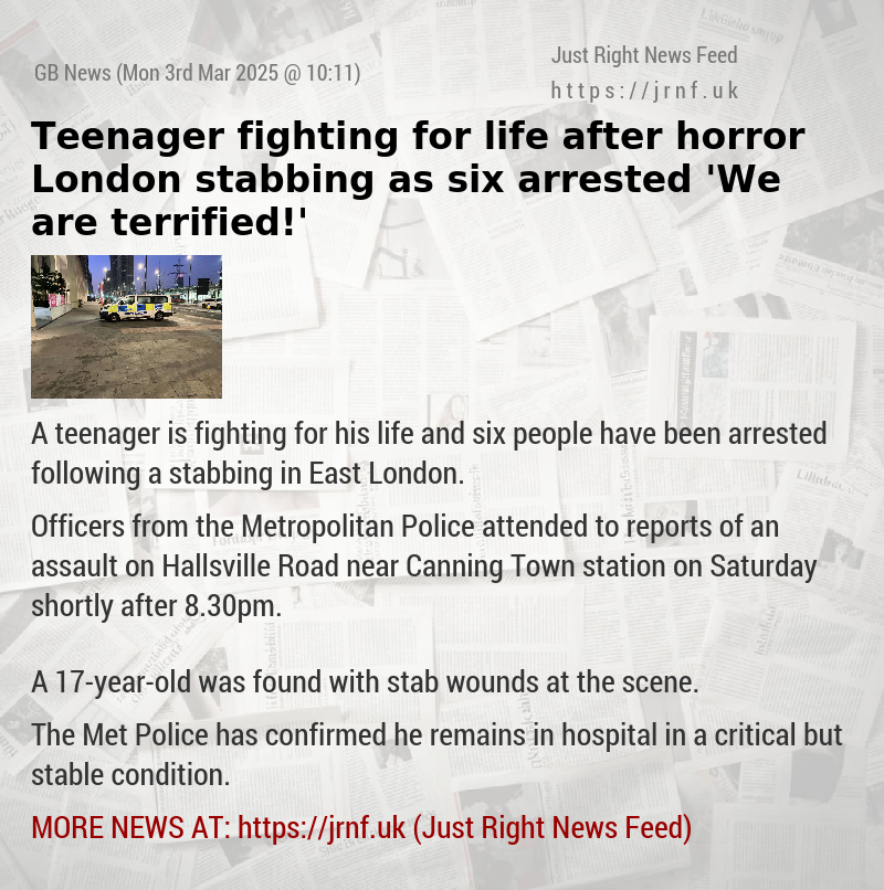 Teenager fighting for life after horror London stabbing as six arrested — ’We are terrified!’