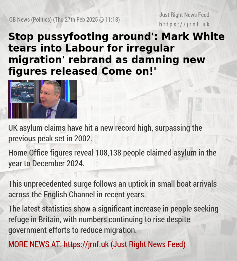 ‘Stop pussyfooting around’: Mark White tears into Labour for ‘irregular migration’ rebrand as damning new figures released — ‘Come on!’