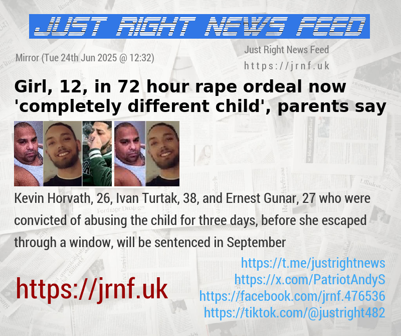 Girl, 12, in 72—hour rape ordeal now ’completely different child’, parents say