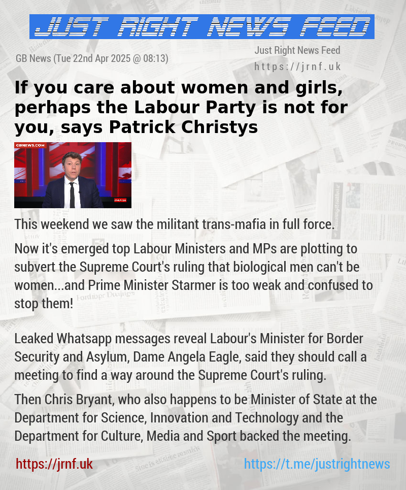If you care about women and girls, perhaps the Labour Party is not for you, says Patrick Christys