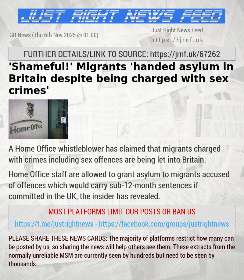 ’Shameful!’ Migrants ’handed asylum in Britain despite being charged with sex crimes’