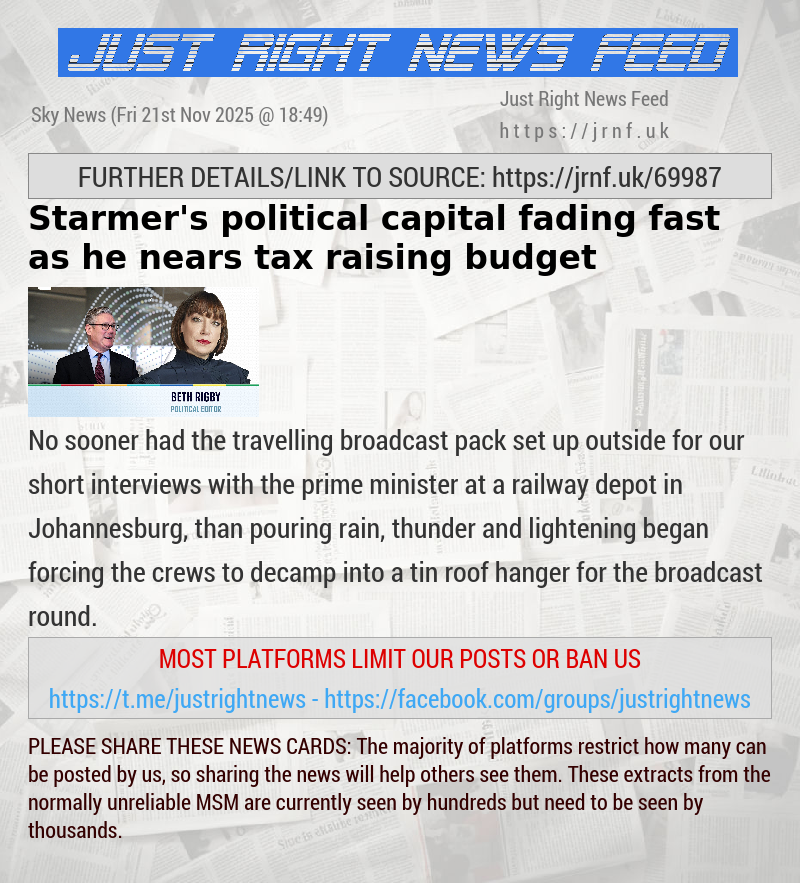 Starmer’s political capital fading fast as he nears tax—raising budget