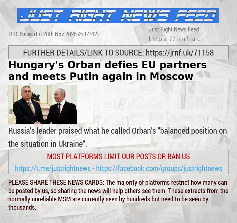 Hungary’s Orban defies EU partners and meets Putin again in Moscow