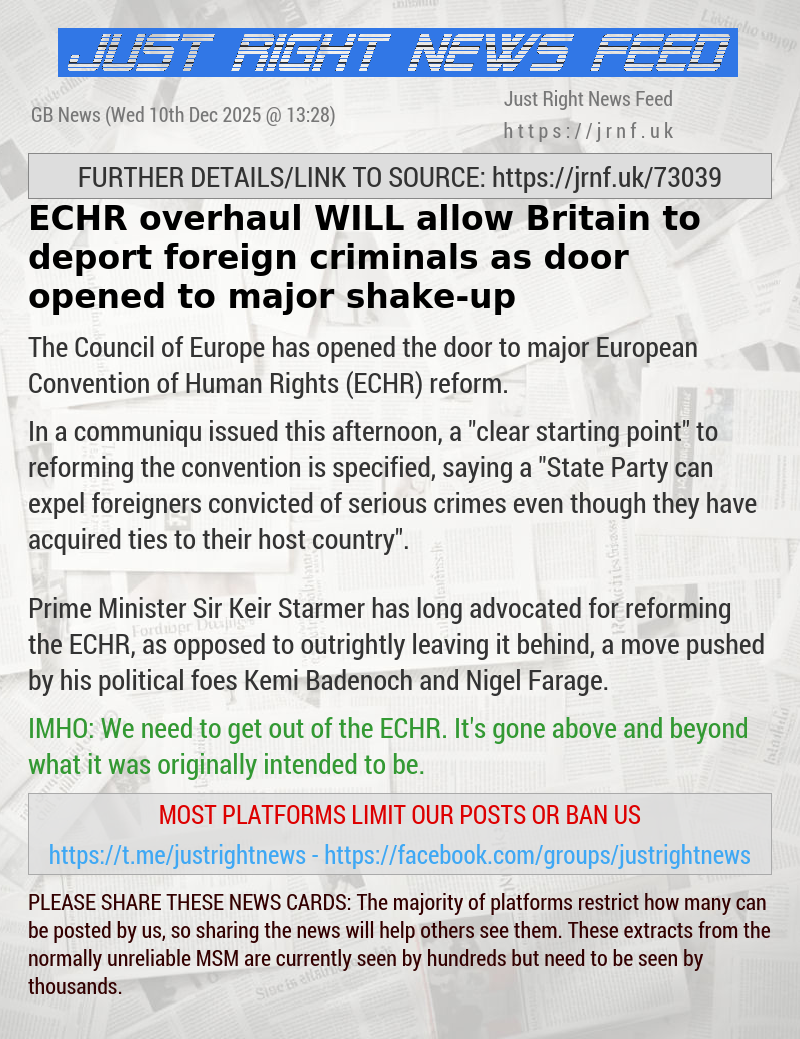 ECHR overhaul WILL allow Britain to deport foreign criminals as door opened to major shake—up