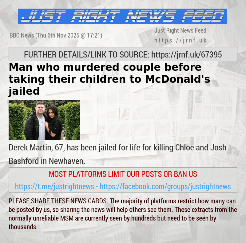 Man who murdered couple before taking their children to McDonald’s jailed