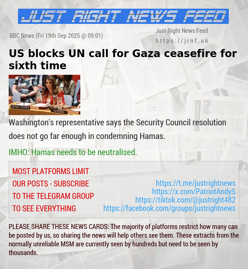 US blocks UN call for Gaza ceasefire for sixth time
