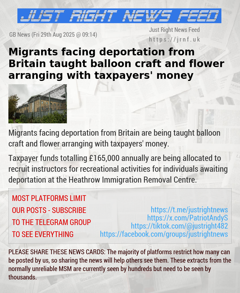 Migrants facing deportation from Britain taught balloon craft and flower arranging with taxpayers’ money