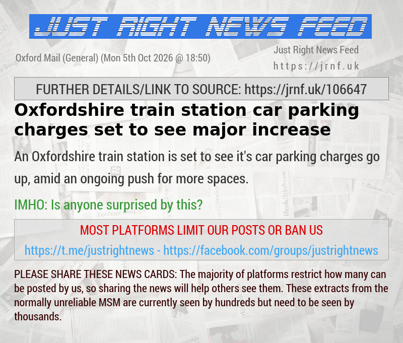 Oxfordshire train station car parking charges set to see major increase