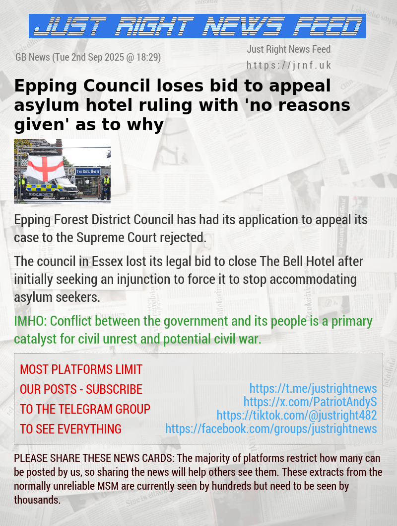 Epping Council loses bid to appeal asylum hotel ruling with ’no reasons given’ as to why