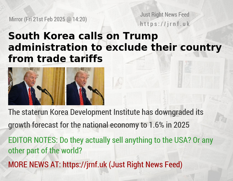 South Korea calls on Trump administration to exclude their country from trade tariffs 