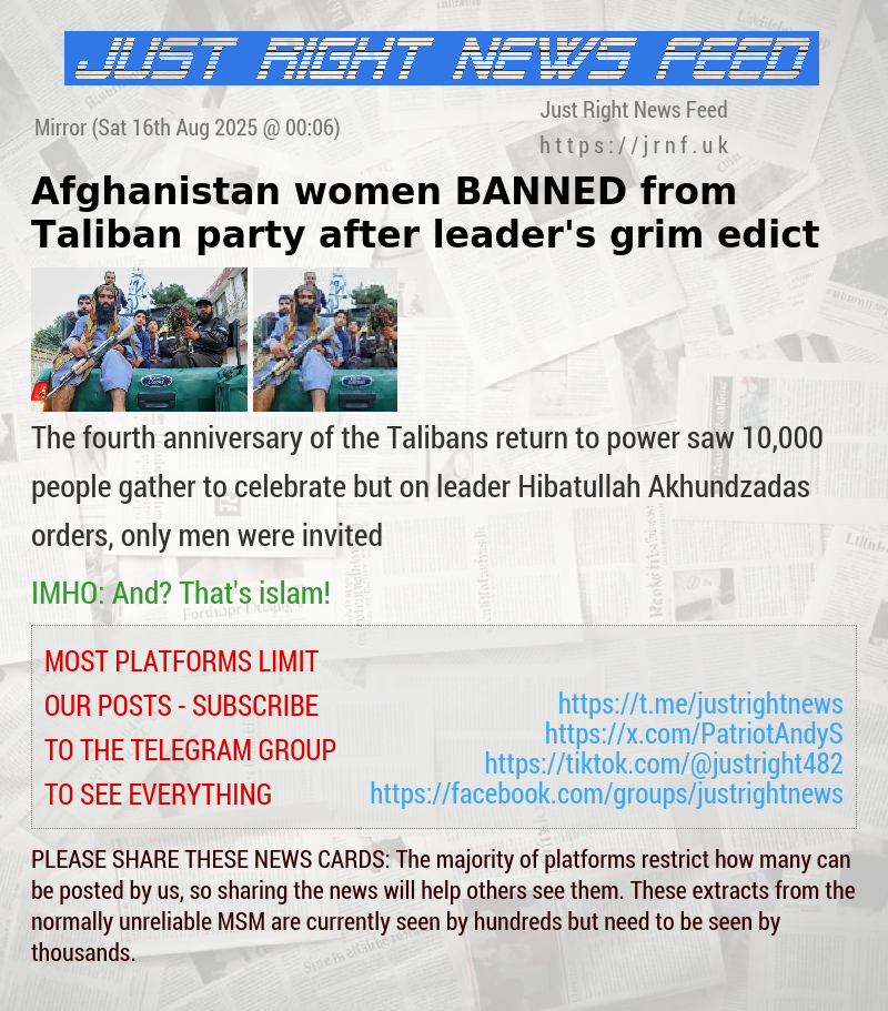 Afghanistan women BANNED from Taliban party after leader’s grim edict