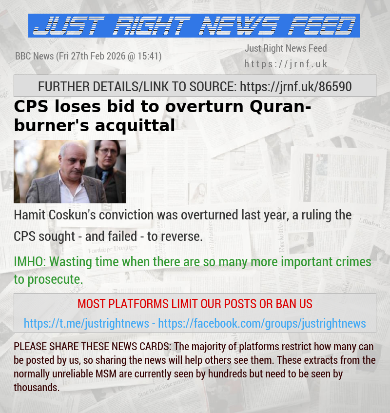 CPS loses bid to overturn Quran—burner’s acquittal