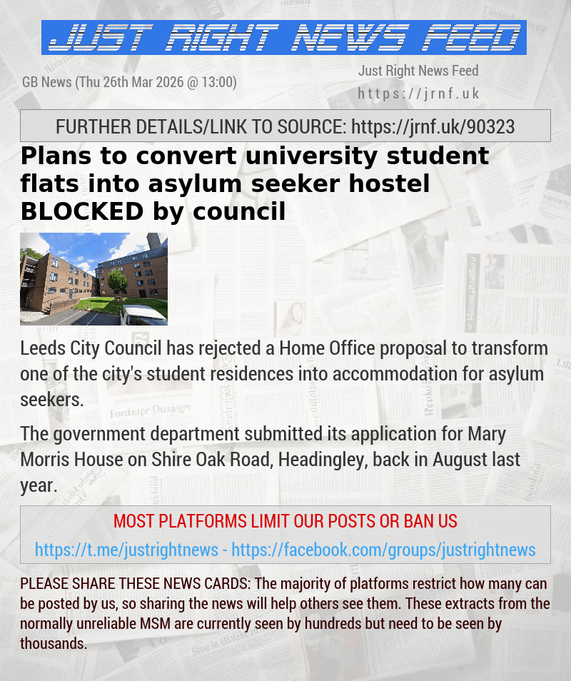 Plans to convert university student flats into asylum seeker hostel BLOCKED by council