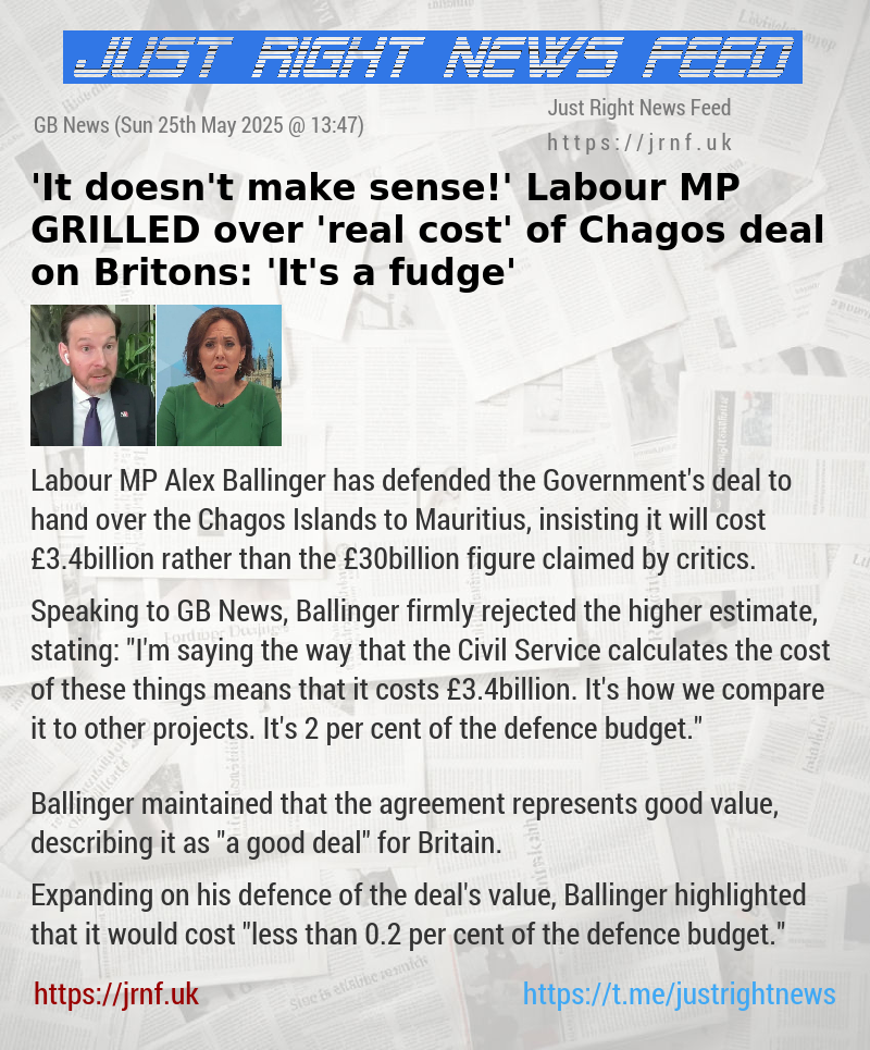 ’It doesn’t make sense!’ Labour MP GRILLED over ’real cost’ of Chagos deal on Britons: ’It’s a fudge’